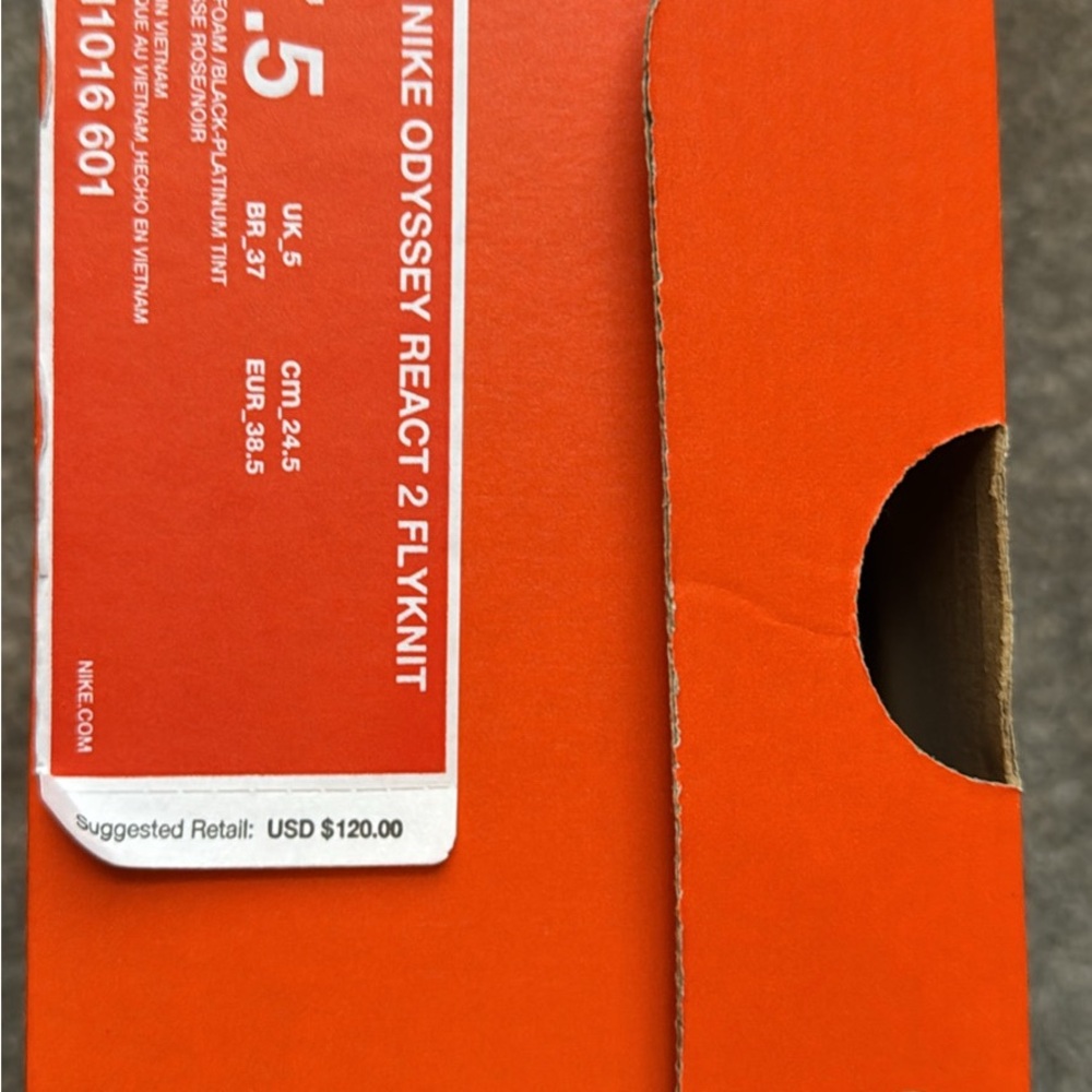 Nike Odyssey React 2 Flyknit Box in Bold Orange